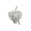 Serce Wiklinowe 15 cm Białe Zawieszka Dekoracja CR0311-15