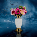 Wazon Biało-Złoty Ceramiczny 29 x 14 cm ASG40254 (min).png