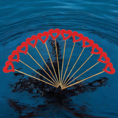 Serce Na Patyku Piku Dekoracja 23 x 5 x 5 cm AL6003 12 Sztuk 1