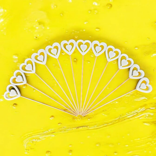 Serce Na Patyku Piku Dekoracja 23 x 5 x 5 cm AL6002 12 sztuk 1
