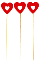 Serce na patyku piku dekoracja 24 x 5 x 5 cm AL161284R 12 Sztuk 4