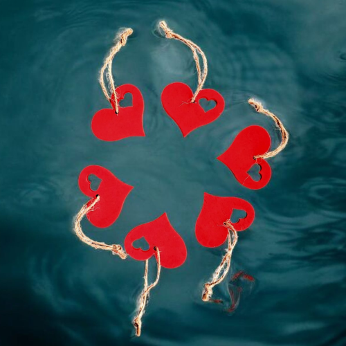 Serce zawieszka dekoracja 10 x 5 x 5 cm AL1044-3R 6 Sztuk 1