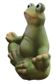 Figurka Żaba W Pozycji Jogi Medytacji Zielona DL2483-6 14 x 16 x 9 cm 3