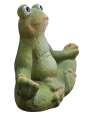 Figurka Żaba W Pozycji Jogi Medytacji Zielona DL2483-6 14 x 16 x 9 cm 4
