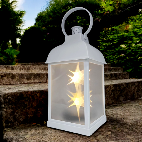 Lampion LED Latarnia Lampa Biała z Zawieszką 27x10X10 cm 1010-J (1).png