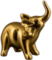 Figurka Słoń Ceramiczny Słonik Złoty 12 x 9 x 13 cm ZY21860-2G (2).png