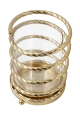 Świecznik Złoty Tuba Metalowy Oplot JX-180-1G 16 X 23 cm (2).png