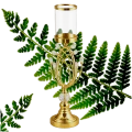 Świecznik Złoty Metalowy Owal z Kryształkami JX-192-1G 16 x 56 cm (min).png
