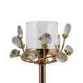 Świecznik Metalowy Ozdobny Złoty z Kryształkami JX-054-3G 18 x 29 cm (2).png