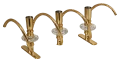 Świecznik Metalowy Ozdobny Złoty z Kryształkami JX-532G-SZ 40 x 14 cm (4).png