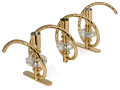 Świecznik Metalowy Ozdobny Złoty z Kryształkami JX-532G-SZ 40 x 14 cm (5).png