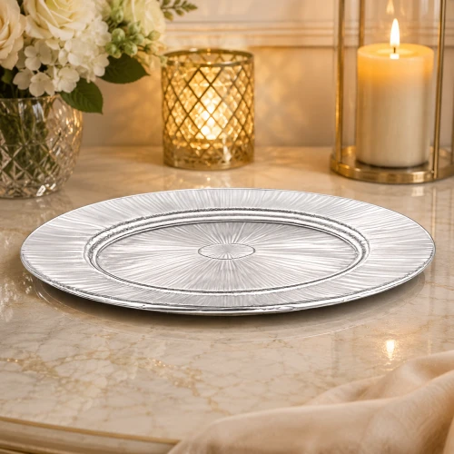 Podstawka Dekoracyjna Szklana Srebrna Talerz 2,5 x 33 cm K2023-011007 (min2).png